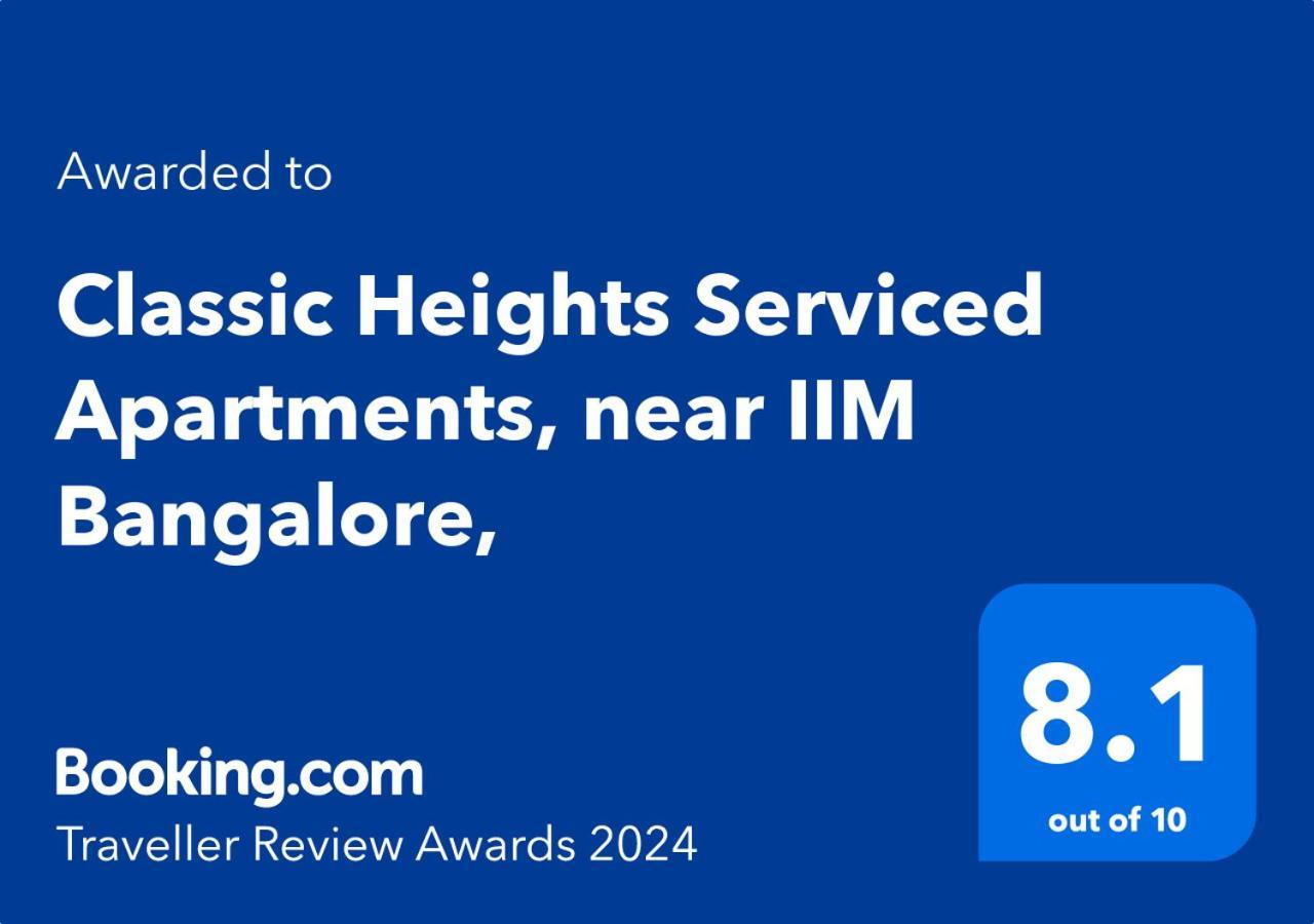 Classic Heights Serviced Apartments, Near Iim Bangalore, Extérieur photo